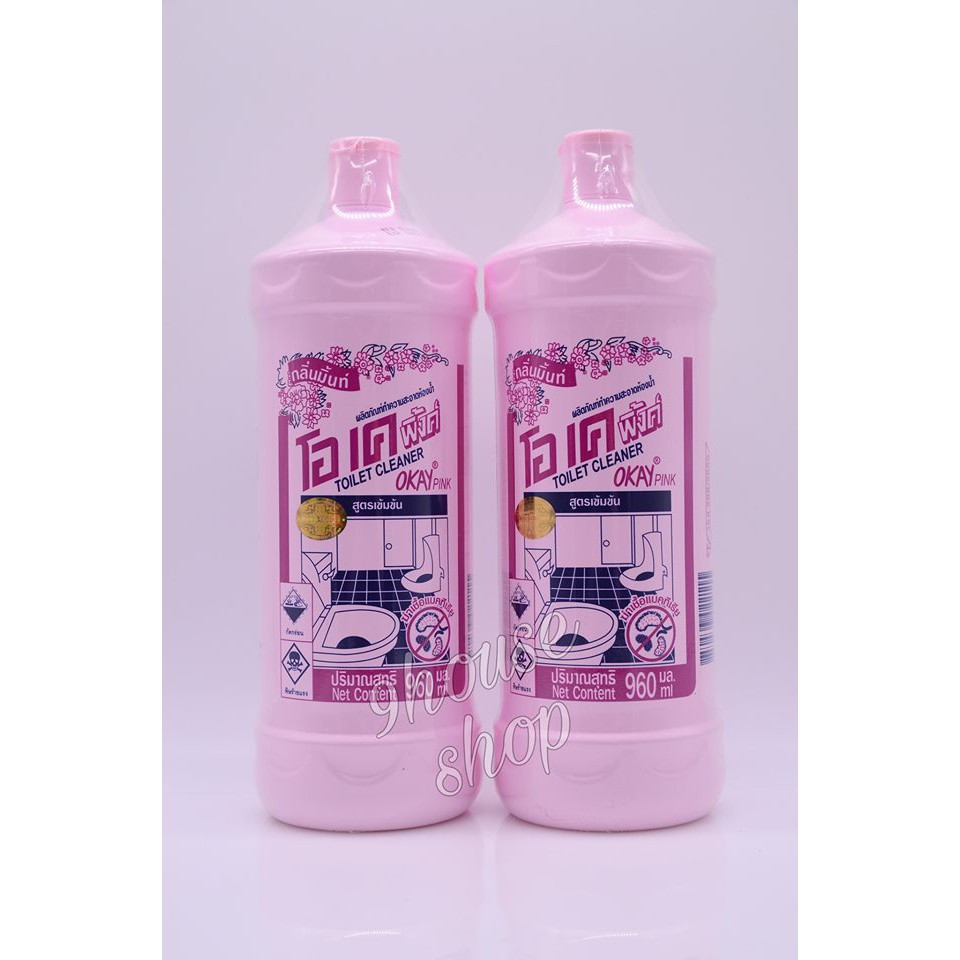 01 Chai Nước tẩy rửa toilet OKAY Pink NỘI ĐỊA Thái Lan 960ml