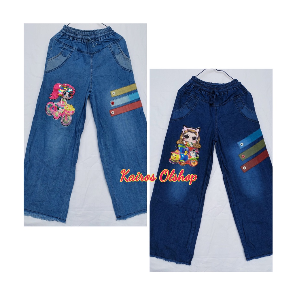 Quần Jean Culottes Có Đèn Led Cho Trẻ Từ 3-9 Tuổi