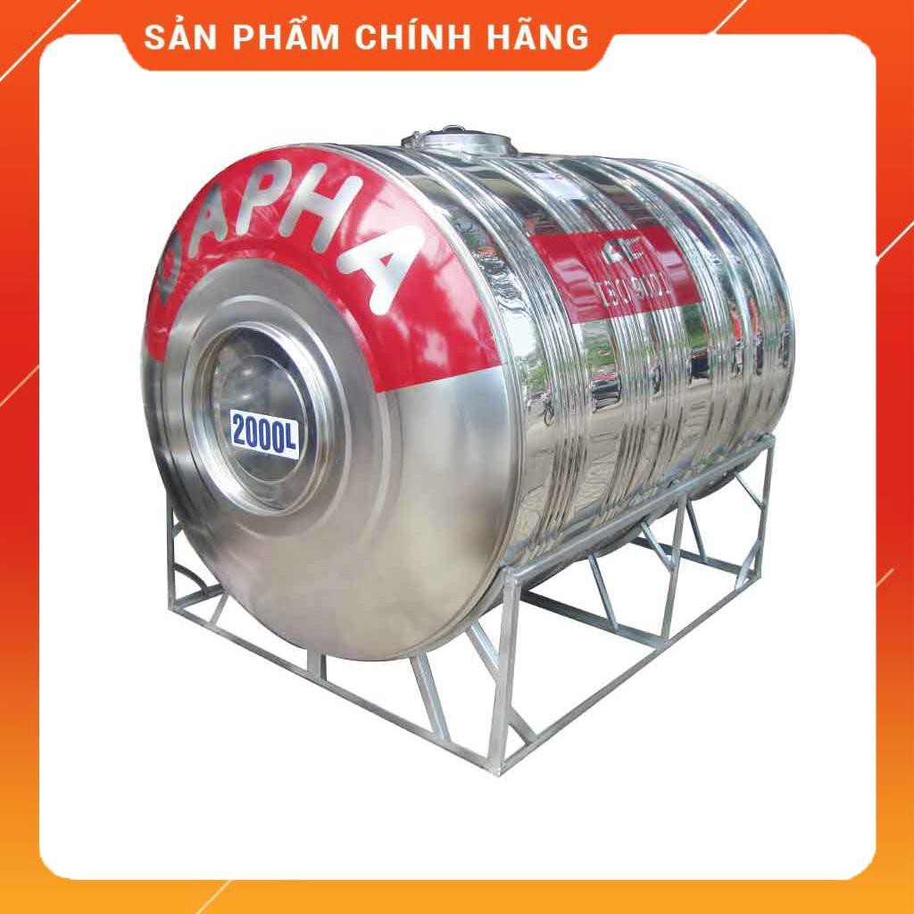 Bồn nước nằm, téc Dapha ANPHA SUS304 bảo hành 10năm 4000L-10000L