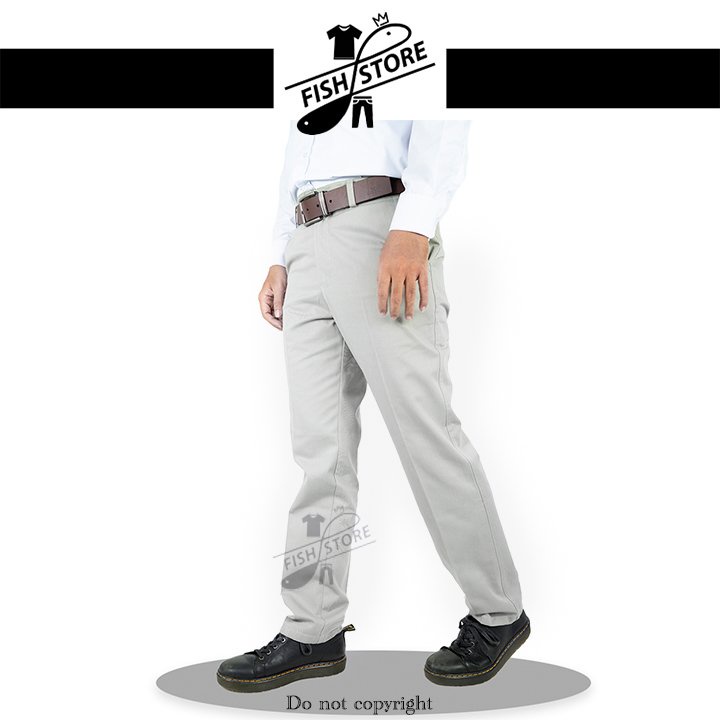 Quần kaki nam trung niên ống suông cao cấp đẹp vải dày form chuẩn