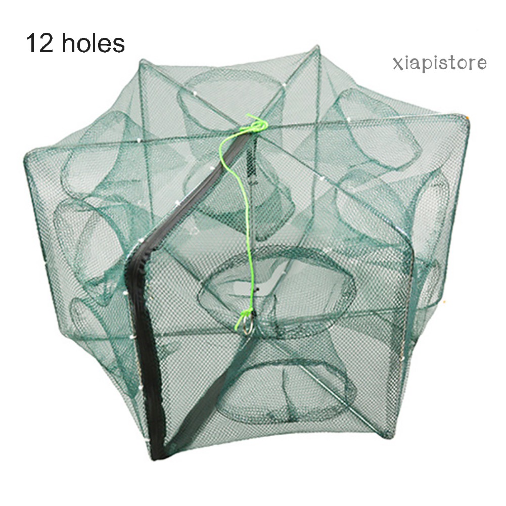 Lưới Bắt Cá Tự Động 6 / 12 Lỗ Gấp Được Bằng Nylon