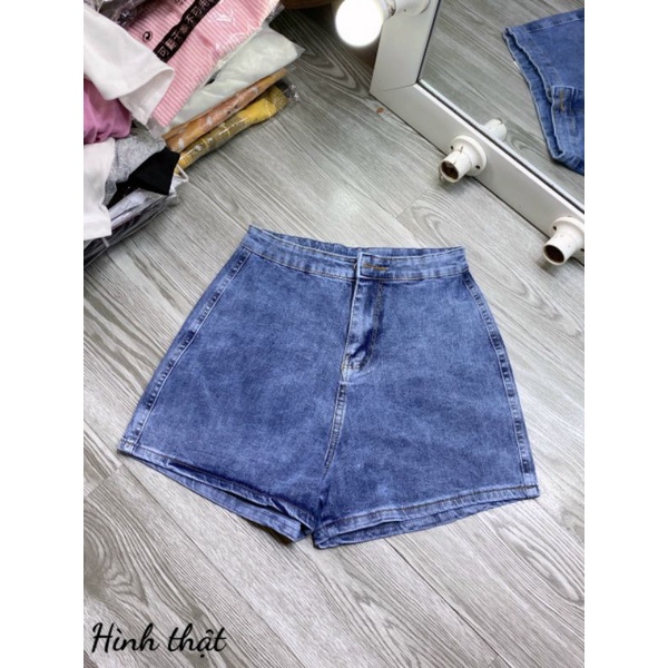 Quần short jeans không túi cao cấp