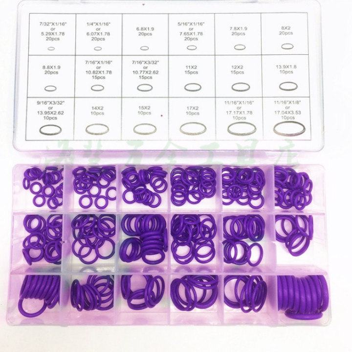 Hộp gioăng cao su 270 chiếc, 18 kích cỡ OTOX