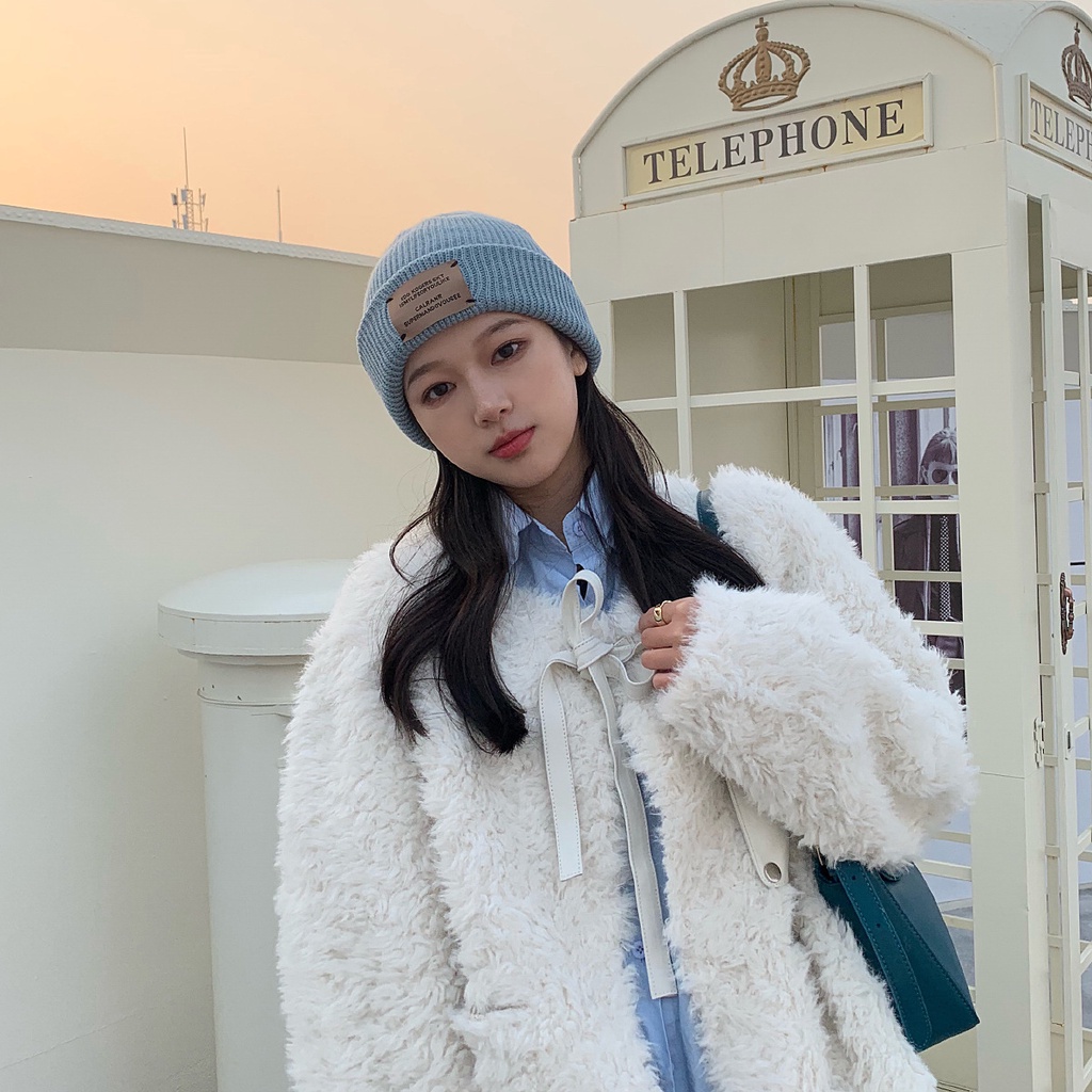 Nón len giữ ấm bảo vệ tai phong cách Hàn Quốc dành cho nam nữ