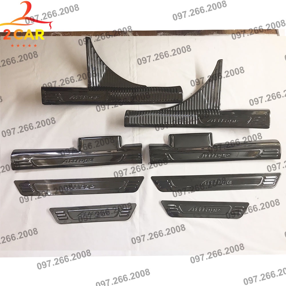 [Mã LIFEAU5SALE giảm 20k đơn 50k] Ốp bậc cửa, Nẹp bước chân trong, ngoài xe Attrage 2016- 2021 – Mẫu Titan