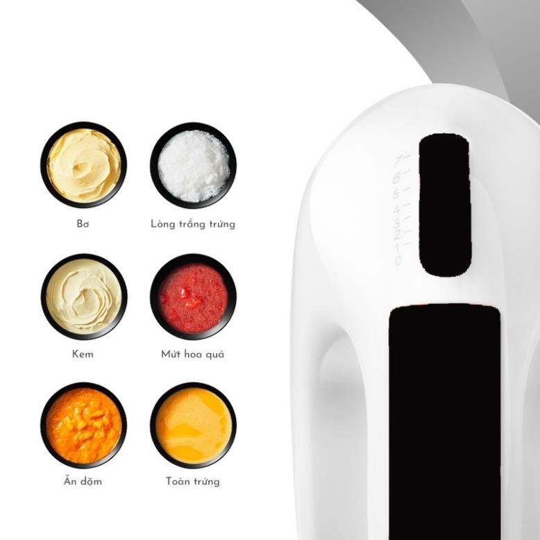 SALEMáy Đánh Trứng Cầm Tay 7 Tốc Độ Công Suất 180W Hoạt Động Êm Ái