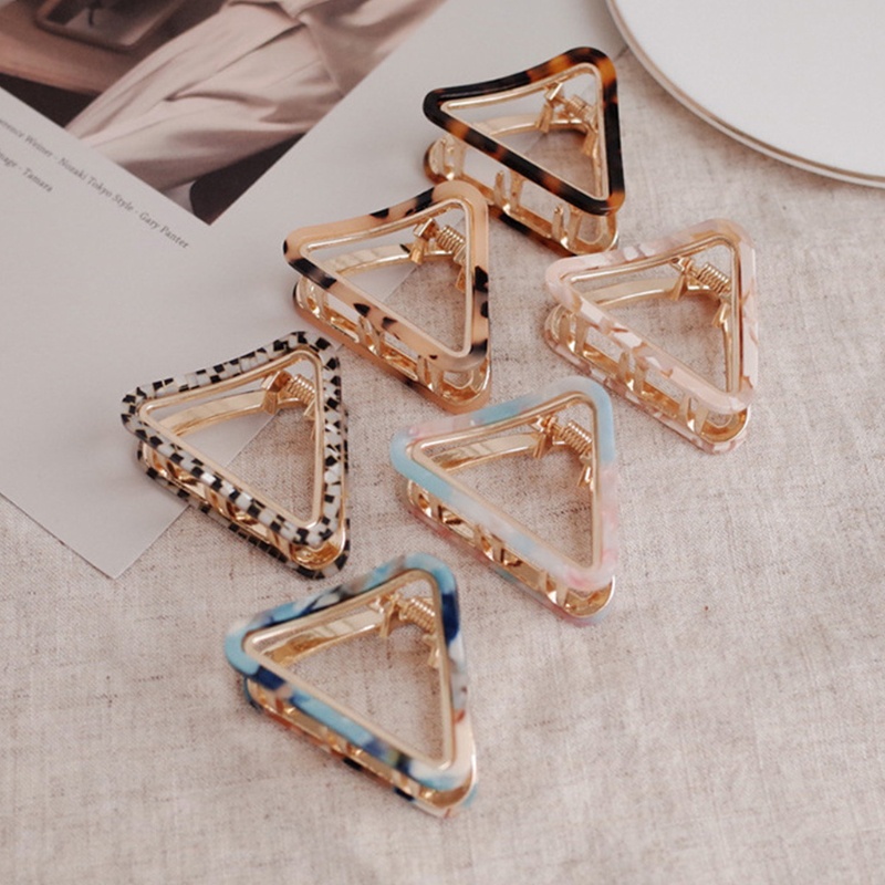 Flgo Kẹp Tóc Đuôi Ngựa Hình Tam Giác Khoét Lỗ Rỗng Thời Trang Cho Nữ