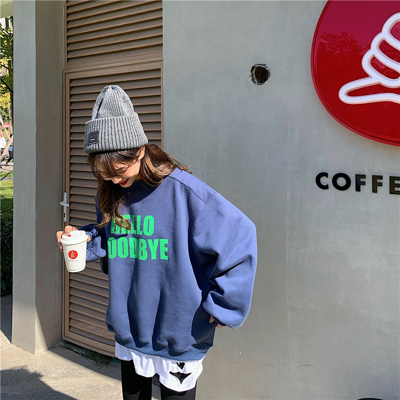 Áo sweater thời trang tay dài thiết kế giả 2 lớp cá tính theo phong cách Hàn Quốc | BigBuy360 - bigbuy360.vn