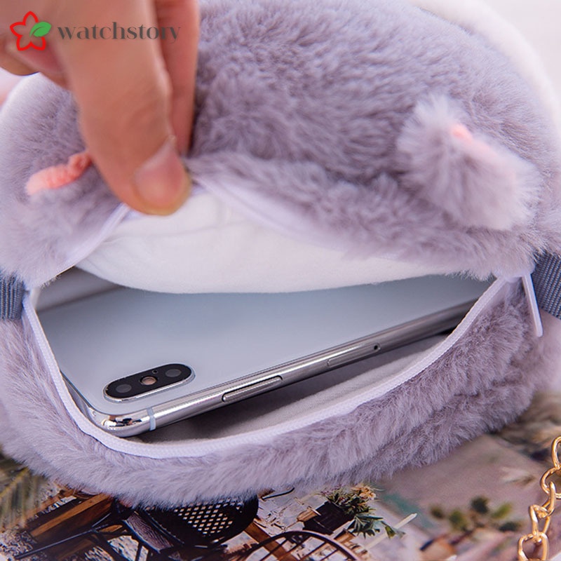 Túi đeo vai đeo chéo kiểu dáng chuột hamster nhồi bông hoạt hình mềm đáng yêu 20cm có khóa kéo làm quà tặng cho bé gái