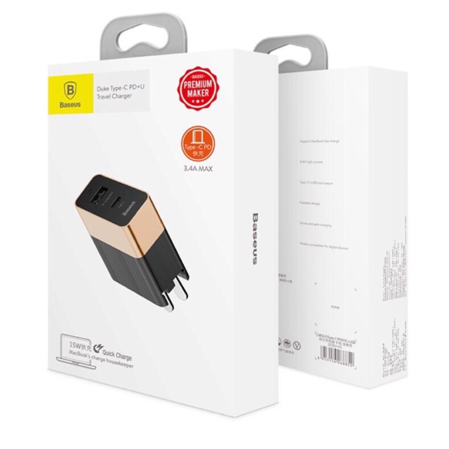 Củ sạc nhanh type-c PD & USB 3,4A