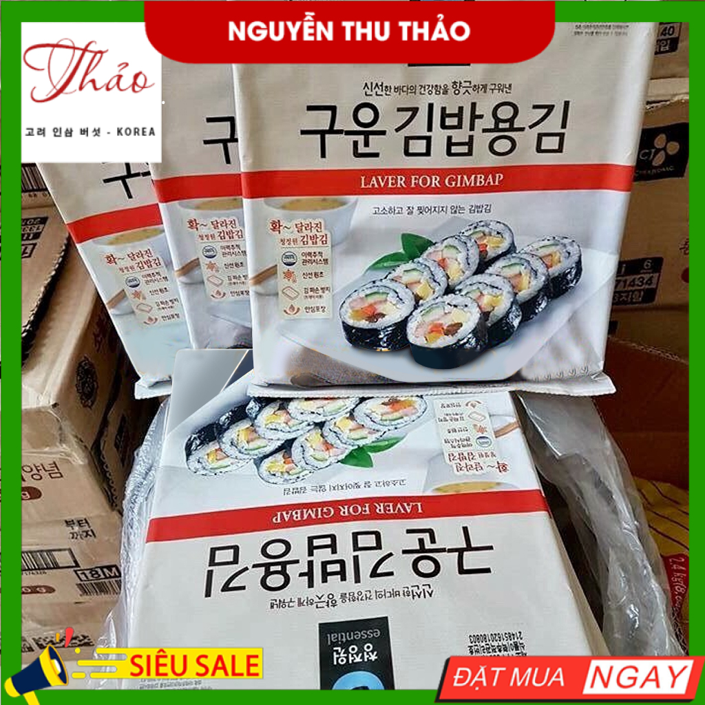 Lá kim cuộn Kimbap 20 lá Deasang