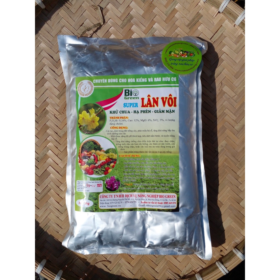 Tinh Vôi Super Lân Vôi (1 gói) Cải Tạo, Khử Trùng Dất, Khử Chua, Xử Lý Đất...