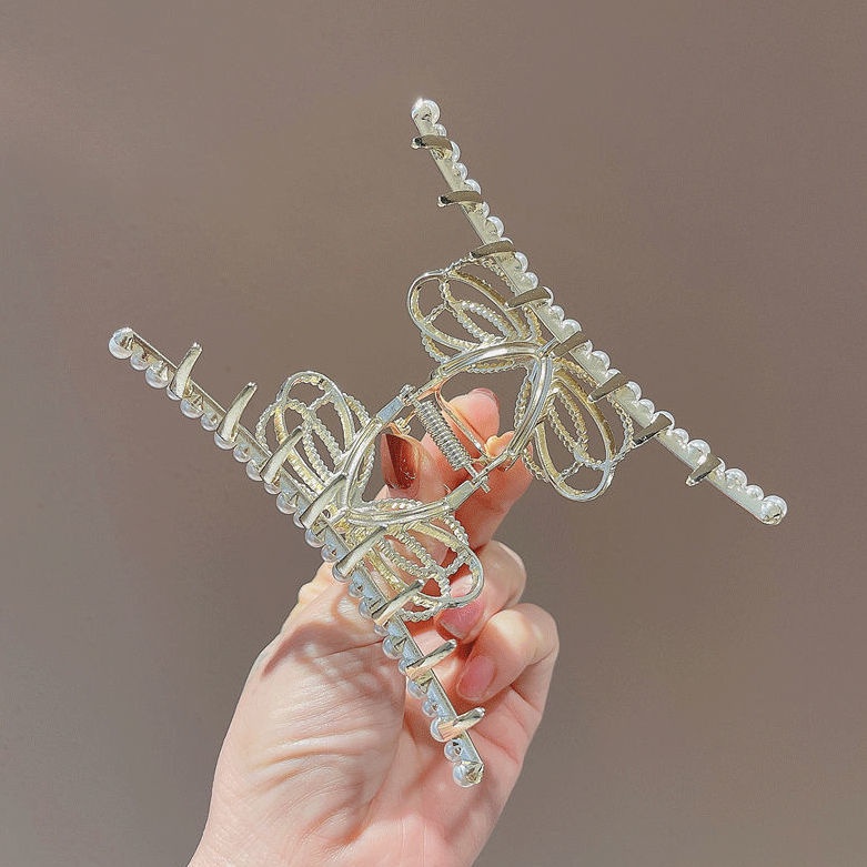 Kẹp Tóc Hình Nơ Bằng Kim Loại Thời Trang Hàn Quốc Cho Nữ