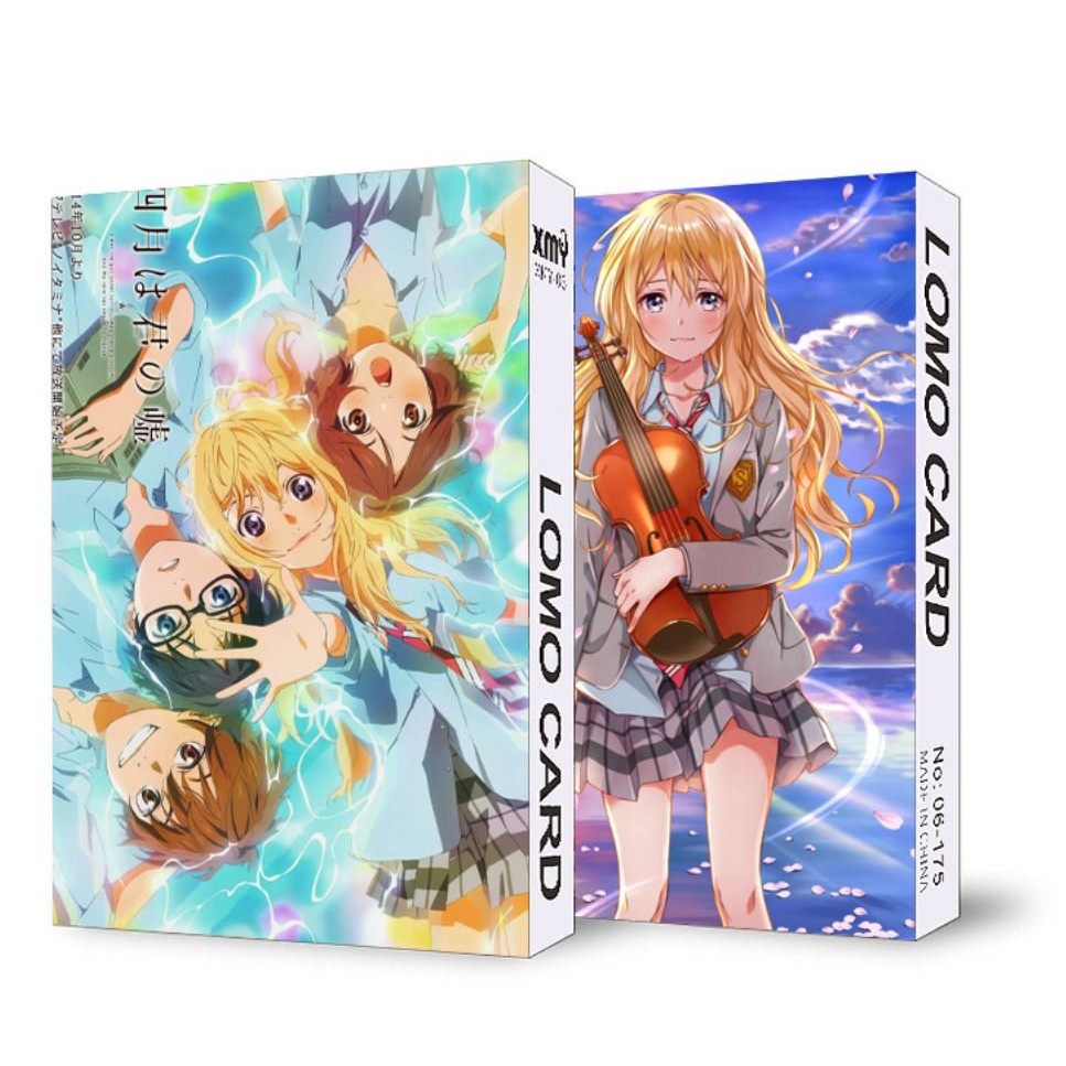 ( không kèm hộp ) Ảnh lomo IN HÌNH THÁNG TƯ LÀ LỜI NÓI DỐI CỦA EM 30 tấm anime chibi