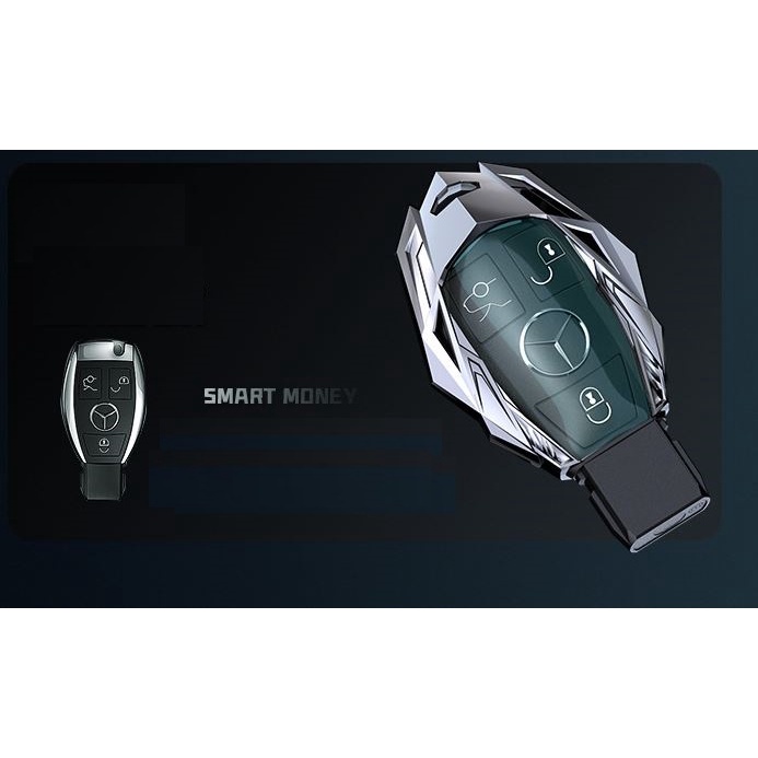 Bọc Chìa Khóa Mercedes GLC, C, S Chìa Nhọn Iron Men Cao Cấp