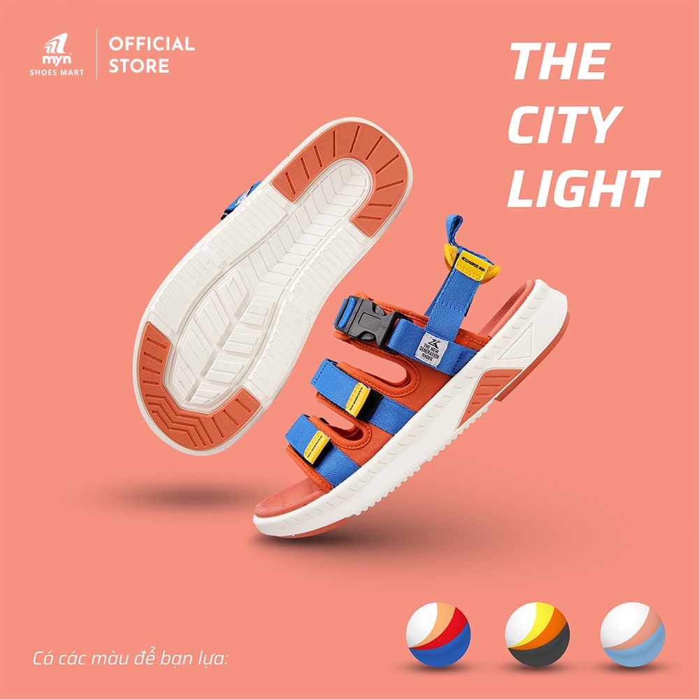 Giày Sandal Nữ ZX The City Light Mã số 3715 - Màu Orange Blue - hot color 2022