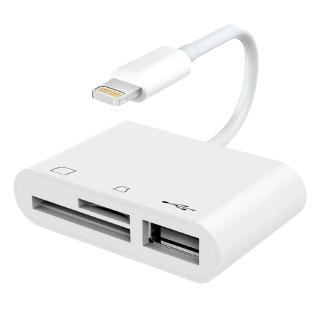 3 in 1 lightening to usb memory card sd/tf micro sd card reader for iphone ipad