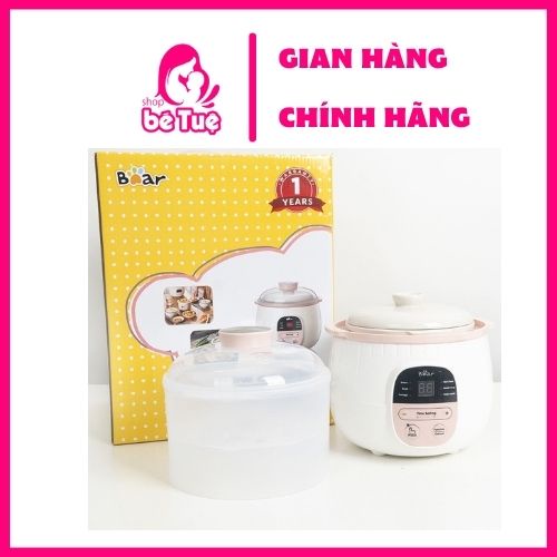 Nồi nấu cháo chậm, nấu đa năng Bear cho bé (CÓ SẴN 2 DUNG TÍCH NỒI)