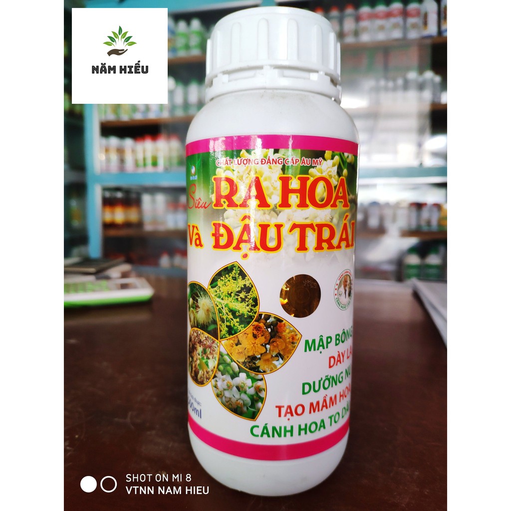 Phân bón lá Siêu Ra Hoa và Đậu Trái - Chai 500ml - Chuyên dùng cho cây ăn trái xoài, cam, quýt, bưởi, sầu riêng, nhãn