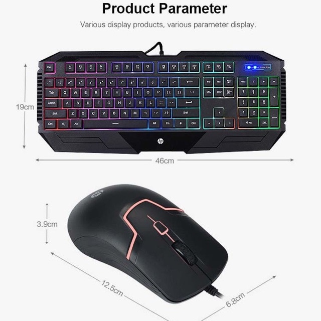 Combo Phím + Chuột HP GK1100 USB ĐÈN LED - HÀNG Chính Hãng