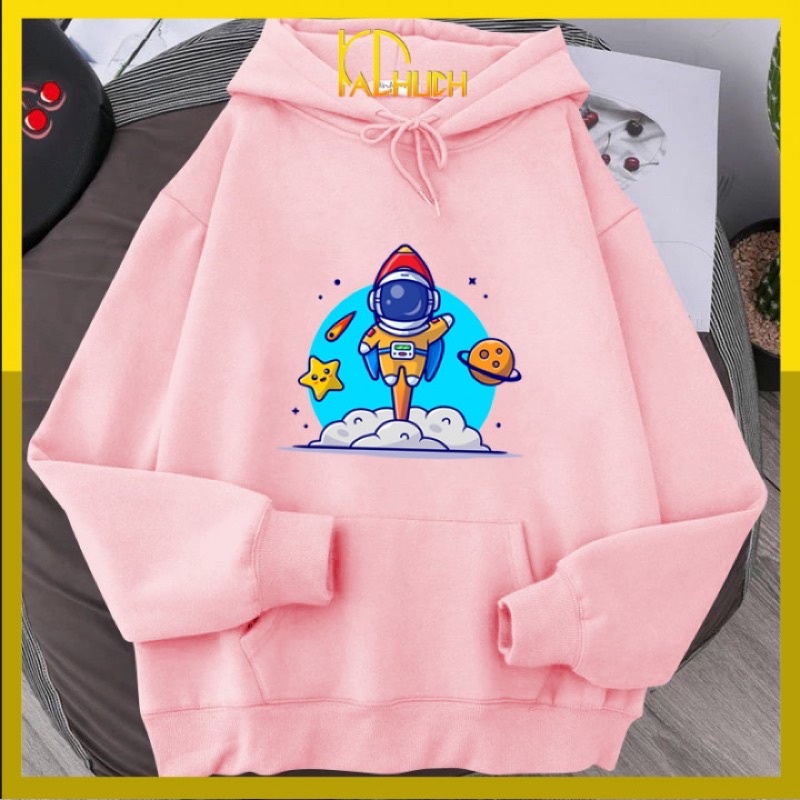 Áo hoodie unisex in phi hành gia Ms02, có 12 màu lựa chọn size từ 40-70kg chất liệu vải nỉ