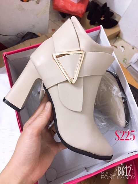 Bốt da cổ 2 vạt 5 phân S225