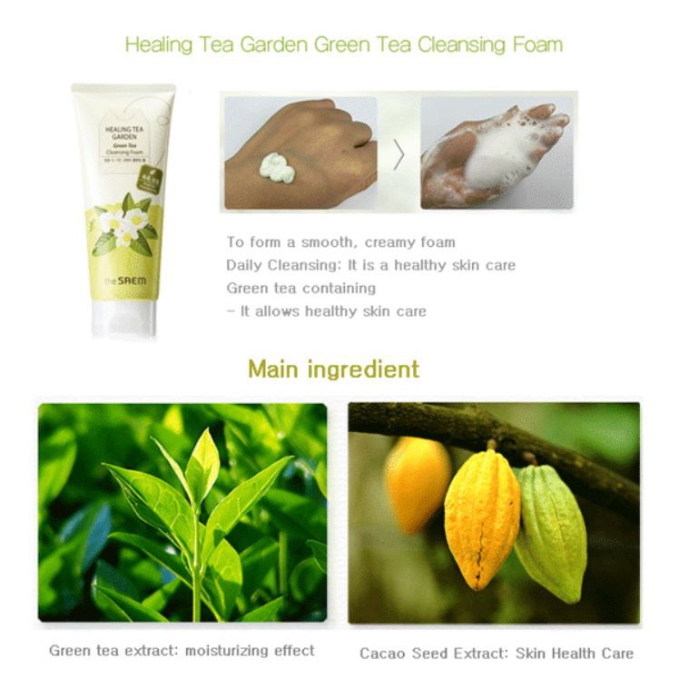 Sữa Rửa Mặt The Saem Healing Tea Garden Cleansing Foam | BigBuy360 - bigbuy360.vn
