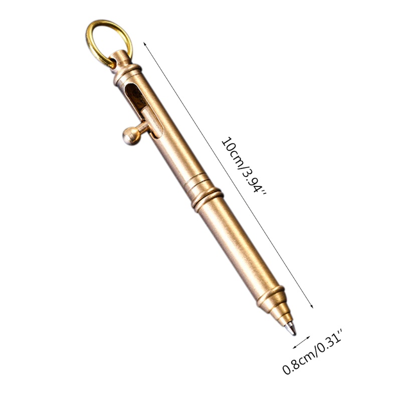 Bút Bi Hình Súng Bằng Đồng Thau Kèm Vòng Treo Tiện Dụng