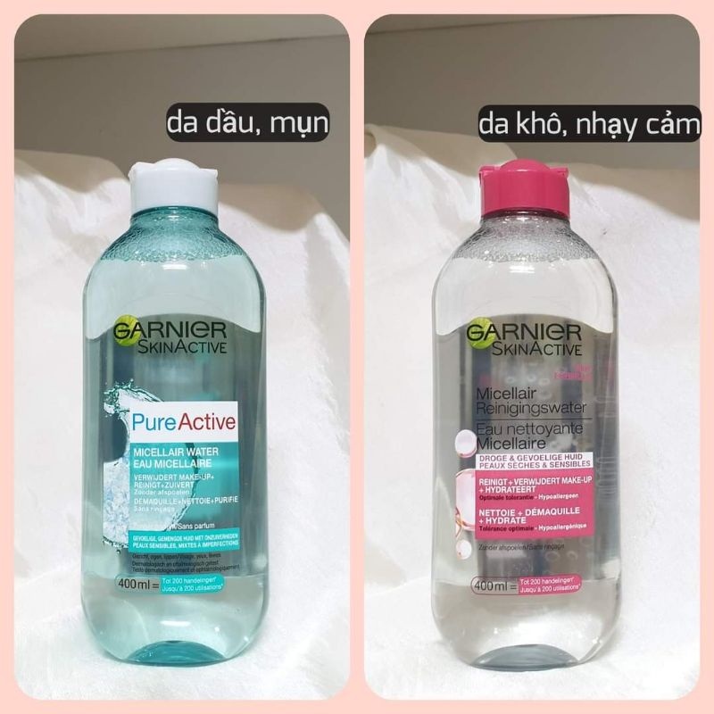 Tẩy trang Garnier 400ml Pháp