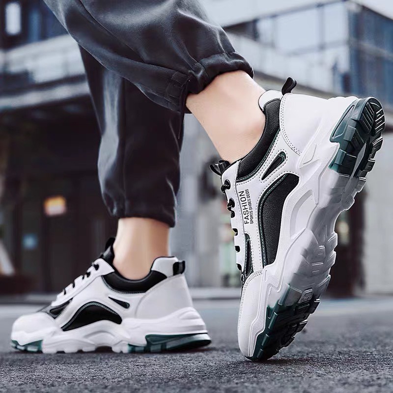 Giày thể thao nam MWC  giày thể thao sneaker da cổ thấp đế cao phối lưới cao cấp  năng động cá tính NATT- 5293 | BigBuy360 - bigbuy360.vn