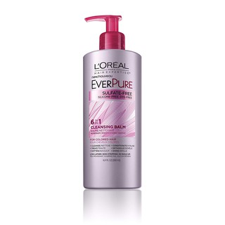 Dầu gội giữ màu tóc 6 trong 1 L'Oréal Paris EverPure Cleansing Balm 500ml (Hàng nhập Mỹ)