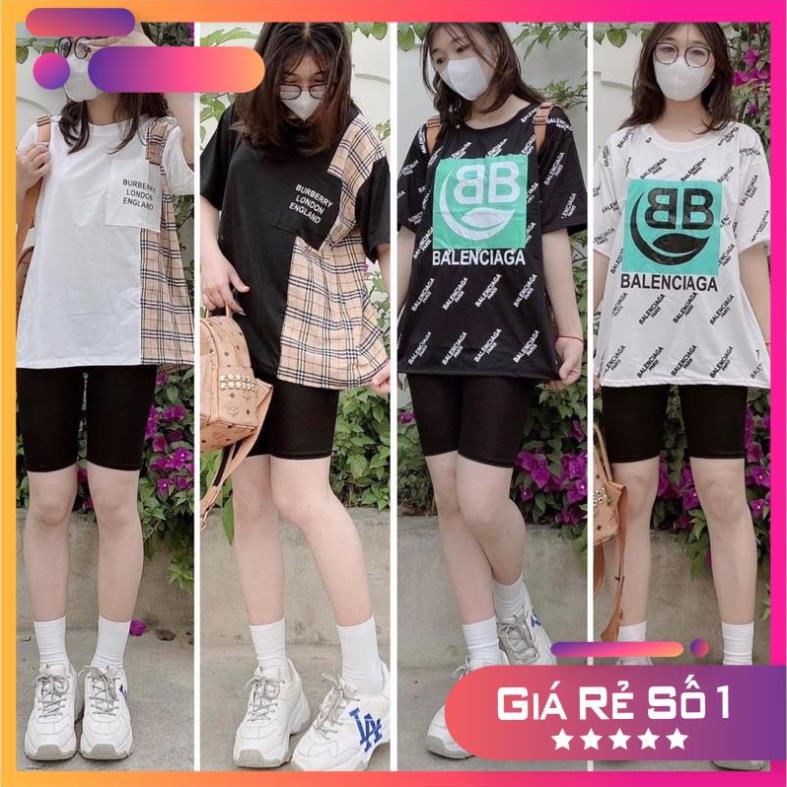 [NEW] Bộ áo phông form rộng mix quần legging lửng - Set 2 món áo quần mặc mùa hè tôn dáng