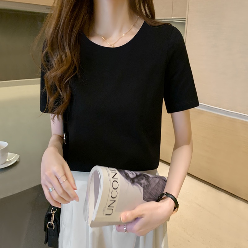 Áo phông nữ, áo thun trơn nữ oversize form rộng, ngắn tay cổ tròn unisex, vải thấm hút tốt, thoáng mát, AO002 | BigBuy360 - bigbuy360.vn