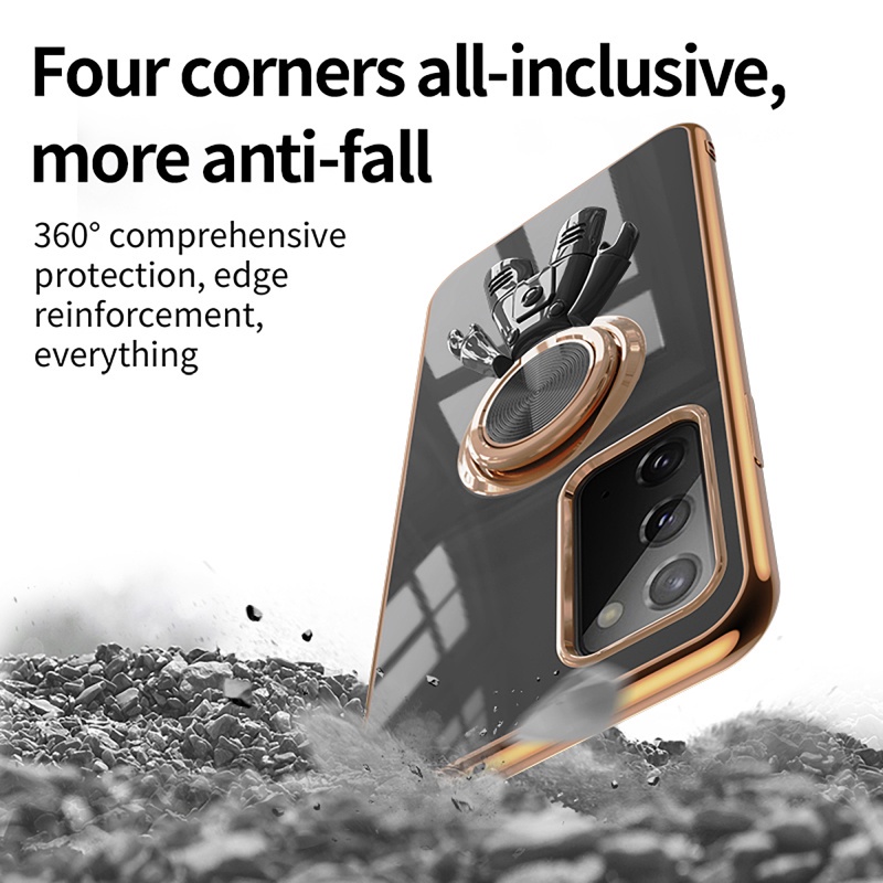 Ốp Điện Thoại Chống Sốc Màu Trơn Họa Tiết Phi Hành Gia Cho Samsung Galaxy Note 20 Ultra Note20+