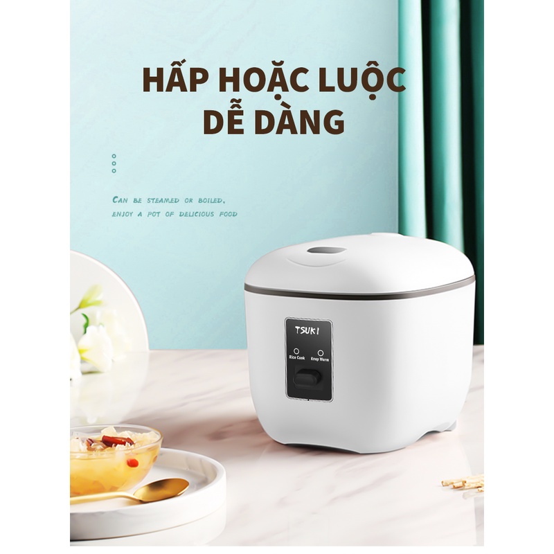 Nồi cơm điện TSUKI XH30JX dung tích 3Lit, nhiều chế độ nấu, hộp kim nhôm nóng nhanh, hàng chính hãng, bảo hành 12 tháng