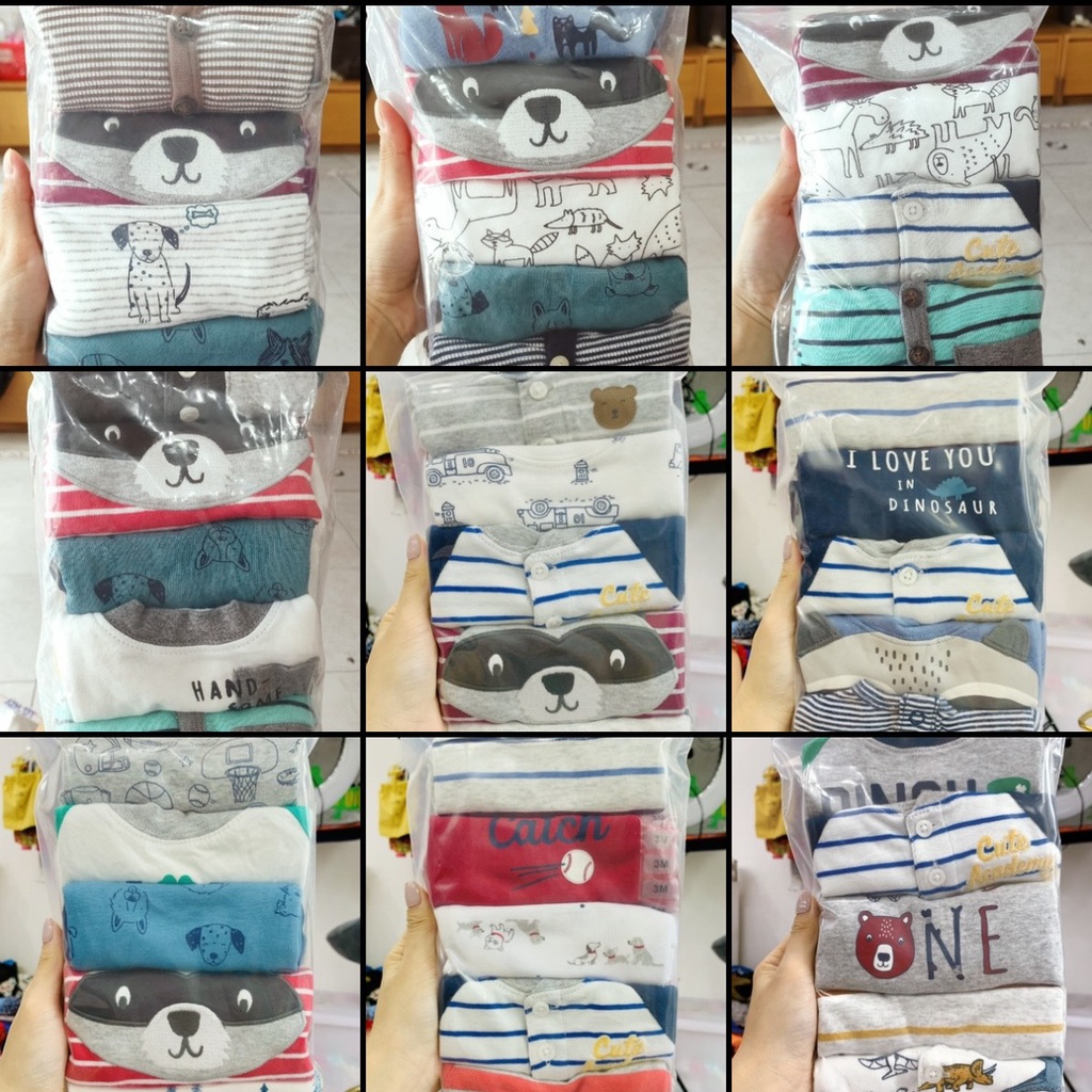 SET 5 BODY DÀI TAY BÉ TRAICARTER ( GIAO NGẪU NHIÊN)