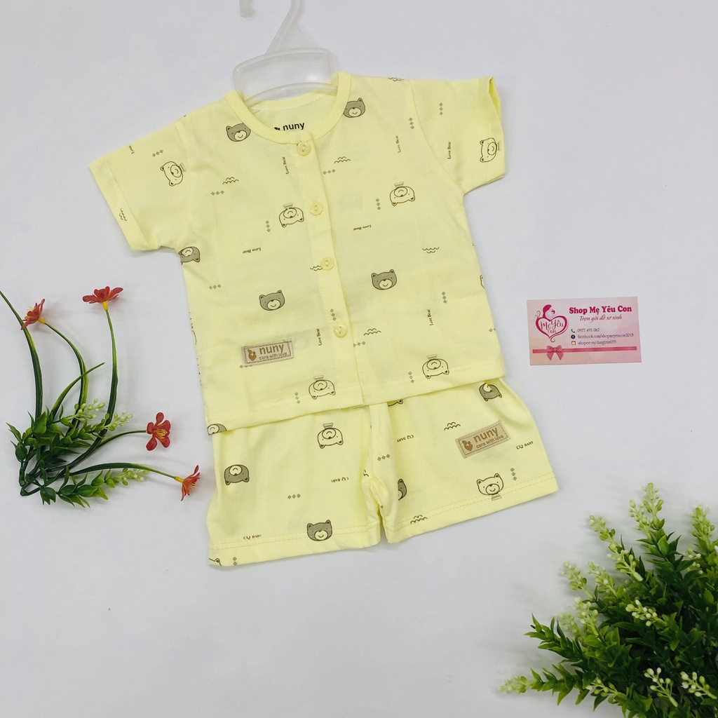 Bộ Quần Áo Cộc Tay Cài Giữa CQ Baby 100% Cotton