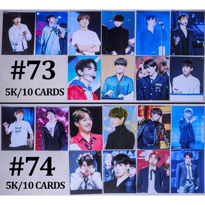 (Có sẵn) Sale set card hình của JUNGKOOK BTS.
