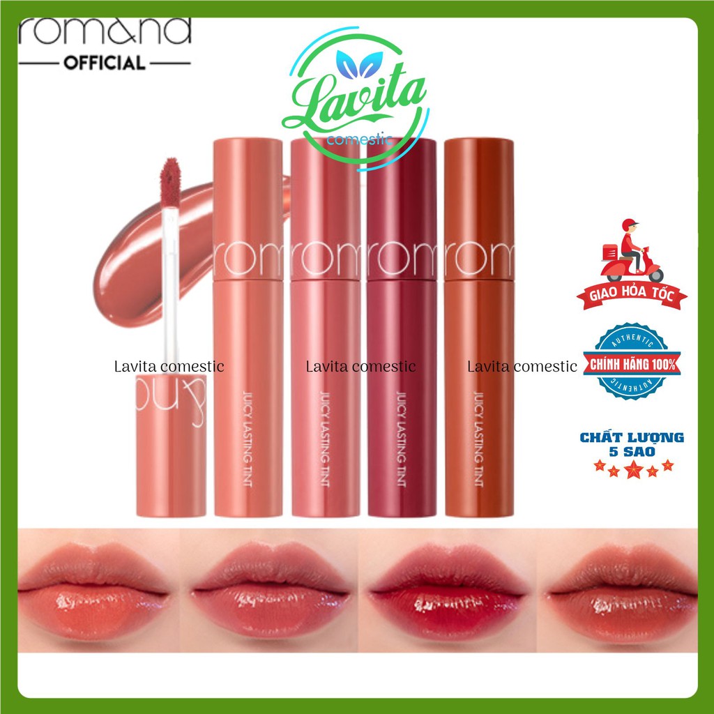 Son Bóng Romand / Son tint Romand Juicy Lasting Tint 2019