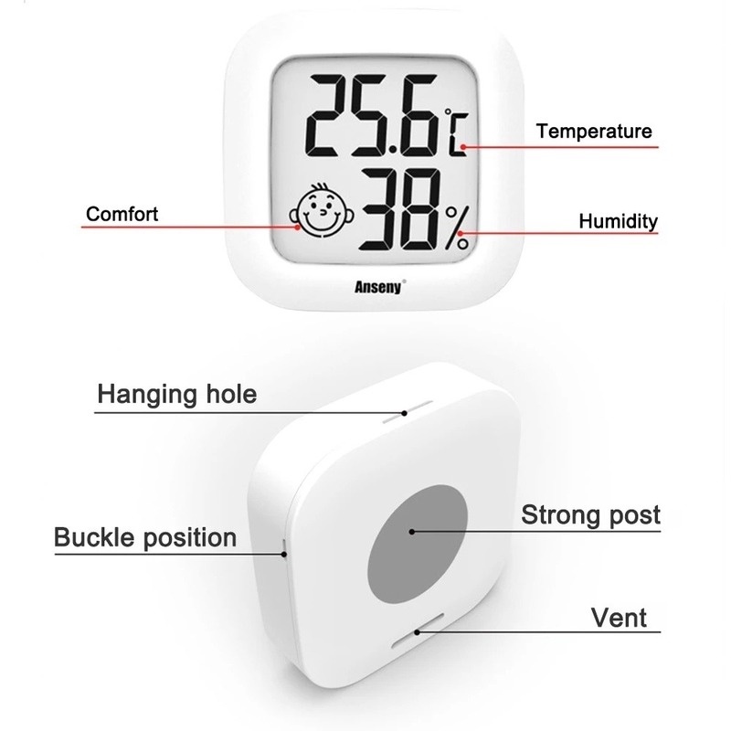 Thiết Bị Đo Nhiệt Độ Và Độ Ẩm Màn Hình LCD