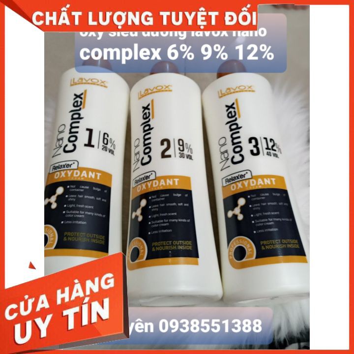 OXY TRỢ NHUỘM LAVOX NANO COMPLEX 1000 ml  6%-9%-12%  FREESHIP  siêu dưỡng collagen cao cấp thơm không ngứa rát da đầu.