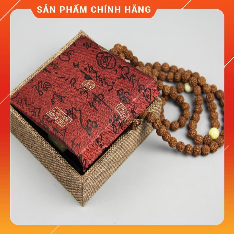 *giá tốt* Hộp lụa gỗ gấm nhung đỏ thuê chữ đựng trang sức sang trọng H018 - Trang Sức Phong Thủy