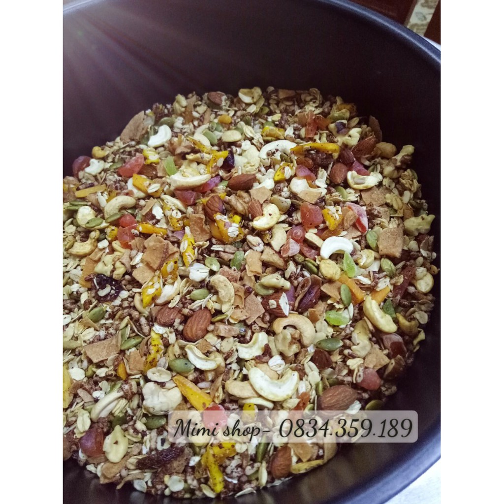 Granola gạo lứt yến mạch (khách đặt mới làm) đủ dinh dưỡng cho mẹ bầu/ người giảm cân