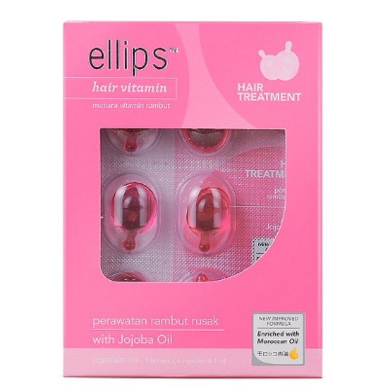 Serum Vitamin Dưỡng Tóc Phục Hồi Hư Tổn Ellips Hair Treatment (2 Vỉ x 6 Viên )