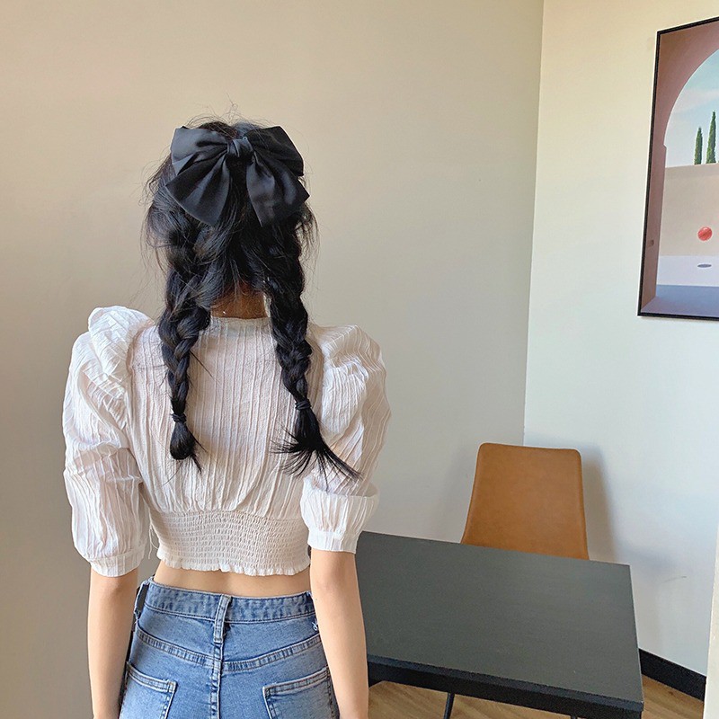 Áo sơ mi kiểu tay ngắn Emilyshop ulzzang