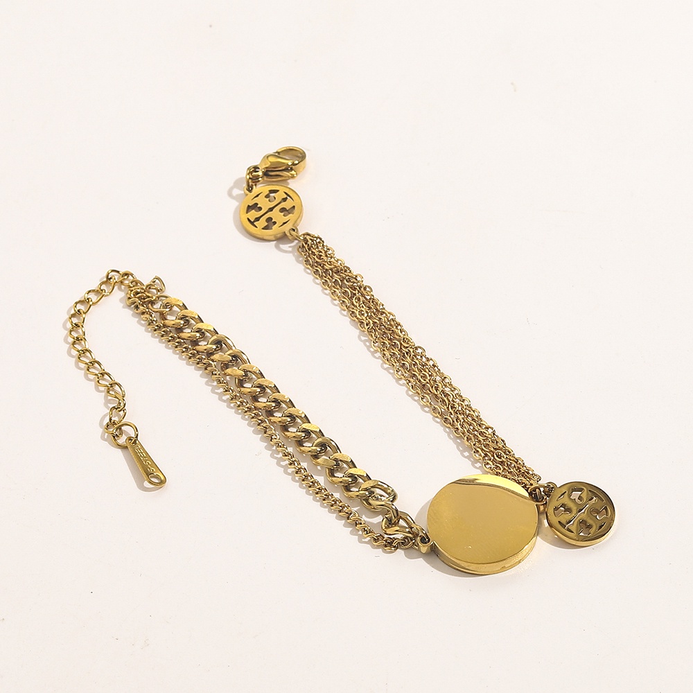 TORY BURCH Vòng Đeo Tay Bằng Thép Titan Thiết Kế Tinh Tế Thời Trang