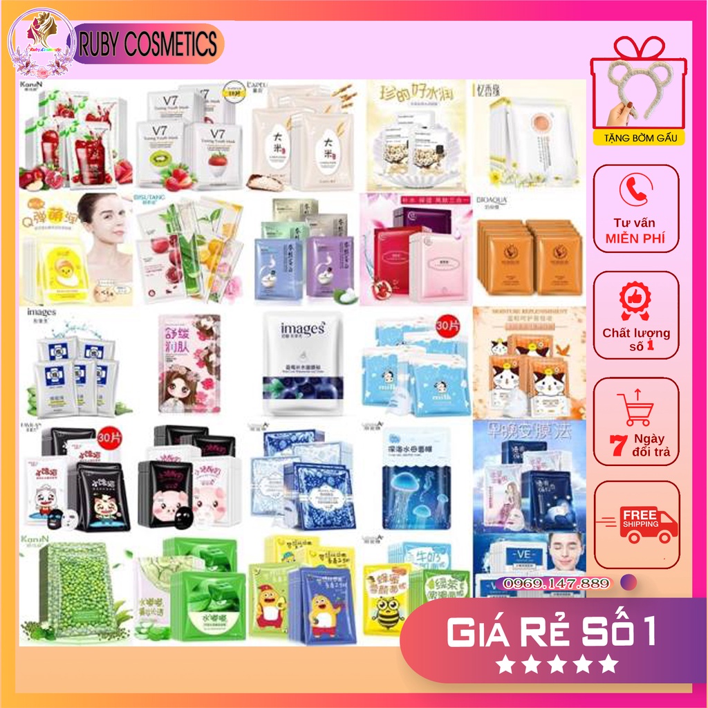 Combo 30 Miếng Mặt Mạ Nội Địa Trung dưỡng trắng, cấp ẩm, làm mịn da