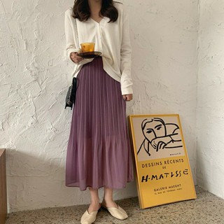 [ORDER] Chân váy dài dập li đuôi rũ