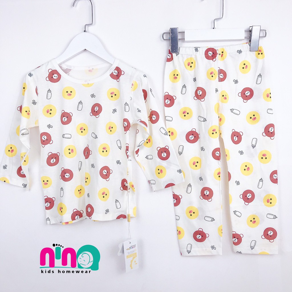 Bộ đồ dài tay cho bé mặc ngủ size 13kg-28kg 2 tuổi-6 tuổi vải cotton mềm mát, set đồ dài tay cho bé