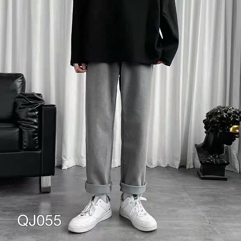 QJ055 - QUẦN JEAN BAGGY NAM WASH XÁM KHÓI | BigBuy360 - bigbuy360.vn